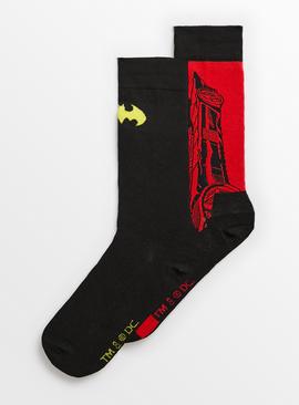 Batman Black Socks 2 Pack 