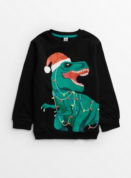 Black Dino Christmas Sweatshirt 