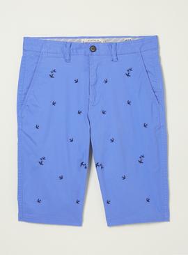 FATFACE Mawes Bird Embroidery Shorts 