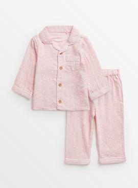 Pink Star Print Traditional Pyjamas 18-24 months