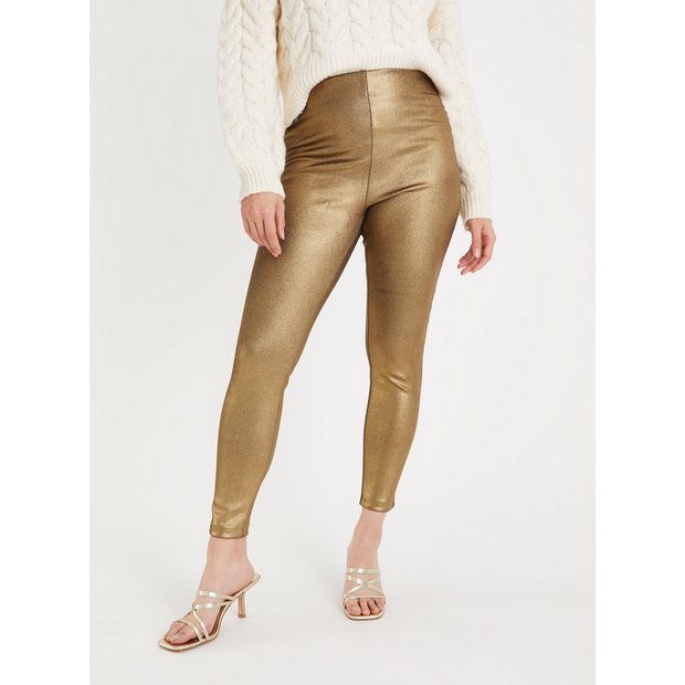 Bronze top metallic leggings