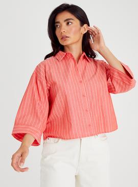 Red Stripe Boxy Shirt 