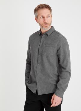 Grey Textured Dobby Shirt 