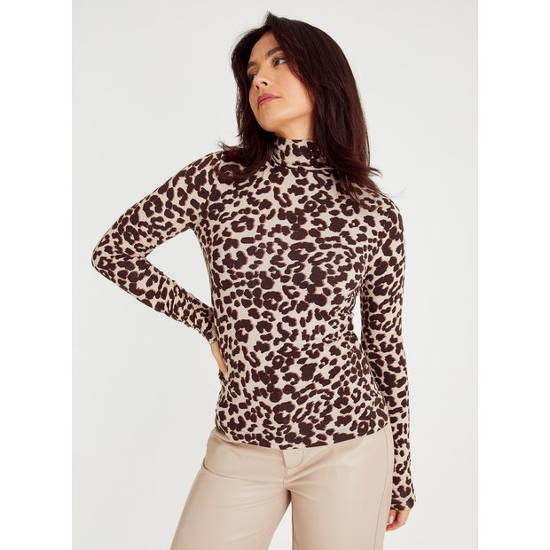 Tu leopard shop print jumper