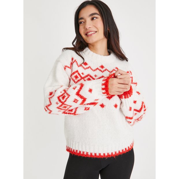 Cream deals fairisle jumper