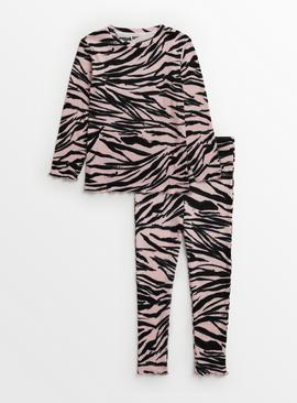 Pink Zebra Soft Knit Pyjamas 