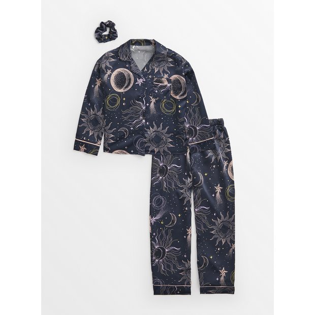 Buy Kids Mini Me Celestial Satin Traditional Pyjamas 4 5 years