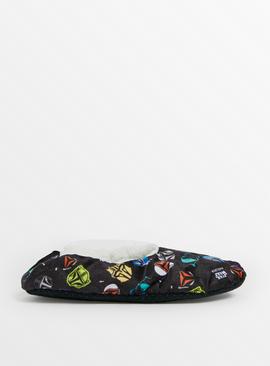 Disney Mandalorian Black Slipper Socks 