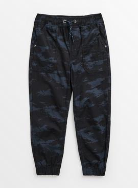 Blue Camo Print Cargo Trousers 3 years