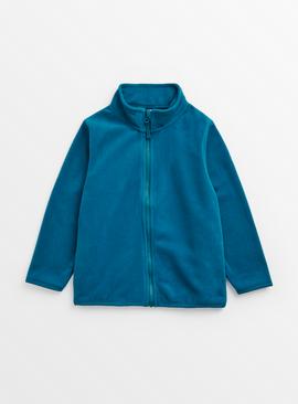 Teal Blue Zip-Through Fleece 