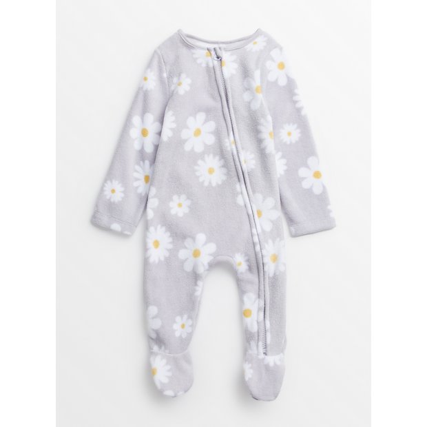 Baby girl fleece sales sleepsuit