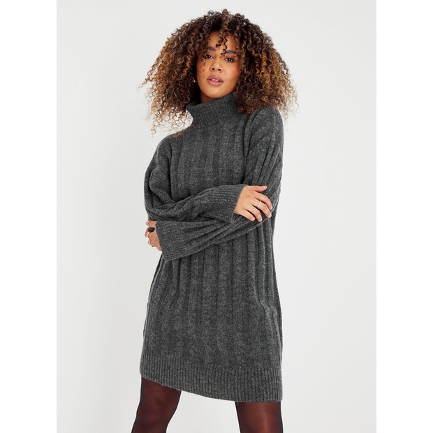 Buy Charcoal Roll Neck Jumper Dress 24 Dresses Tu