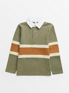 Neutral Colour Block Rugby Shirt 3 years