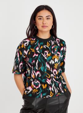 Abstract Print Boxy Fit Top 
