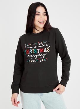 Black Christmas Lyric Sweatshirt 
