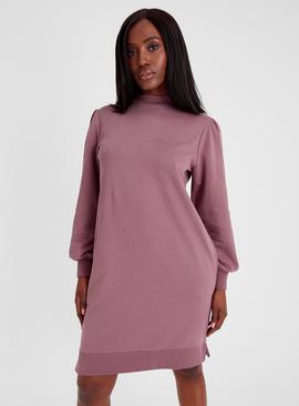 Pink High Neck Sweater Dress 