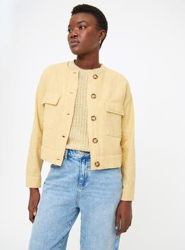Yellow Linen Blend Jacket 