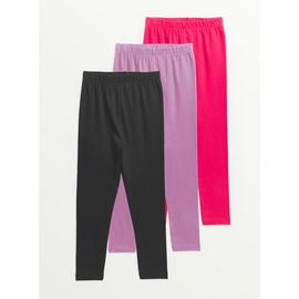 Buy Lilac Star Print Leggings 3 Pack 3-4 years, Trousers