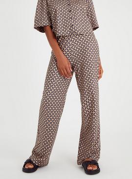 Gold & Black Geo Print Coord Trousers 