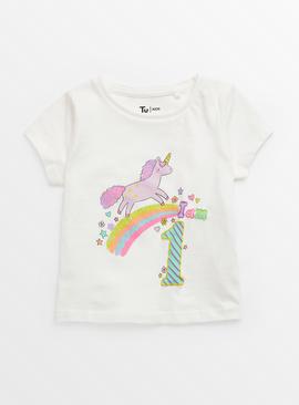 Unicorn Rainbow I Am 1 T-Shirt 