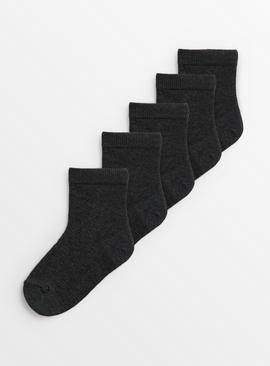 Plain Grey Socks 5 Pack  