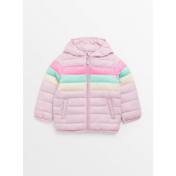 Buy Pastel Colour Block Puffer Jacket 1.5 2 years Coats and jackets