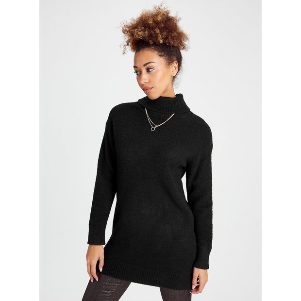 Buy Black Roll Neck Jumper Dress 18 Dresses Tu