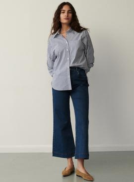 FINERY Gio Cropped Wide Leg Jeans 