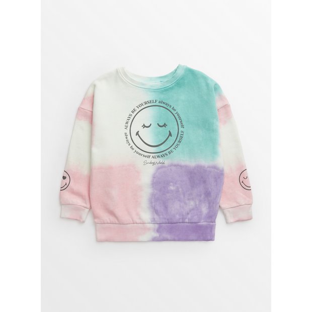 Sandro tie dye smiley sweatshirt hot sale