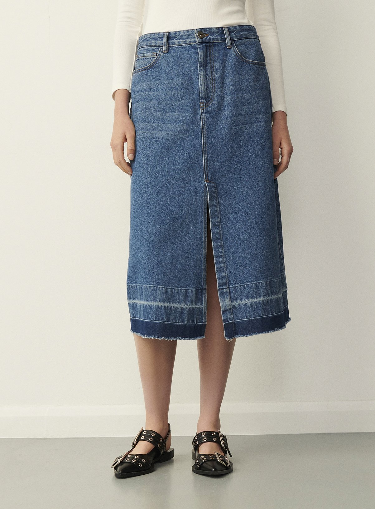 FINERY Kara Denim Skirt 