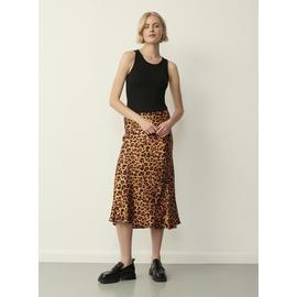 Buy For All The Love Leopard Printed Cut About Slip Skirt 16