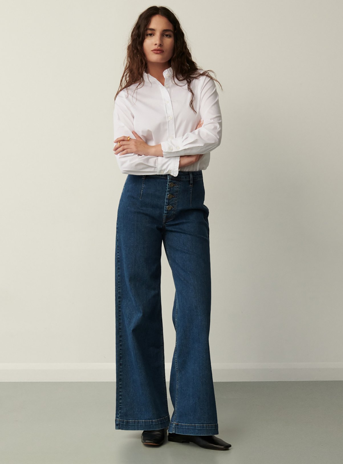 FINERY Tally Wide Leg Jeans
