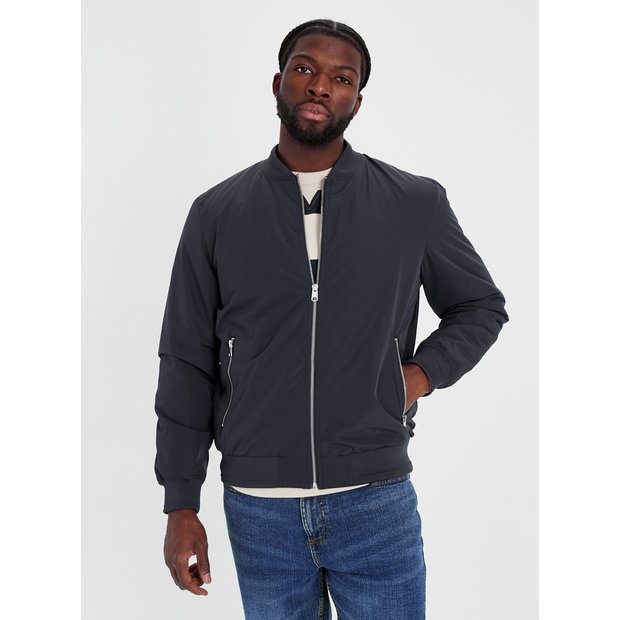 Tu navy deals leather jacket