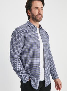Blue Micro Check Oxford Shirt  