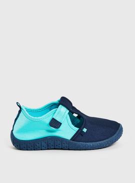 Blue Colour Block Swim Shoes 