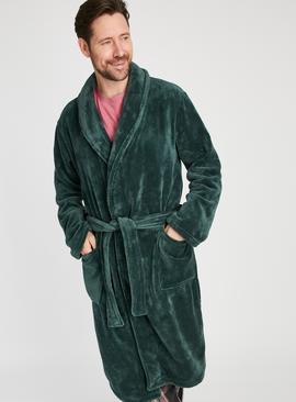 Mens fleece 2025 dressing gown sale