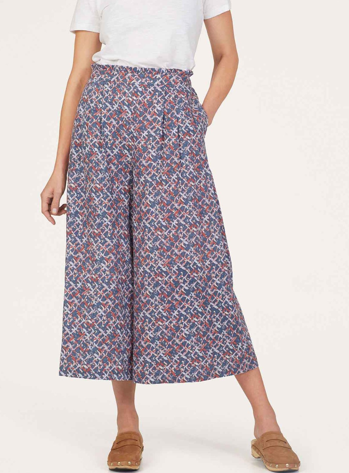 THOUGHT Kalina Hemp Wide Leg Culottes 