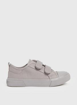 Grey Canvas Trainers 