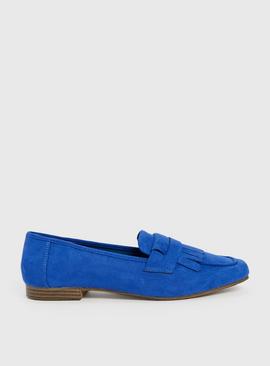 Sole Comfort Blue Fringe Loafers 