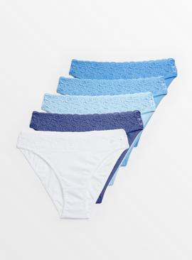 Blues High Leg Lace Knickers 5 Pack  