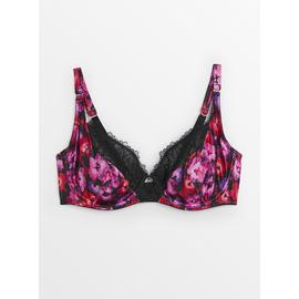 Buy Dark Pink Recycled Lace Full Cup Non Padded Bra 32C, Bras