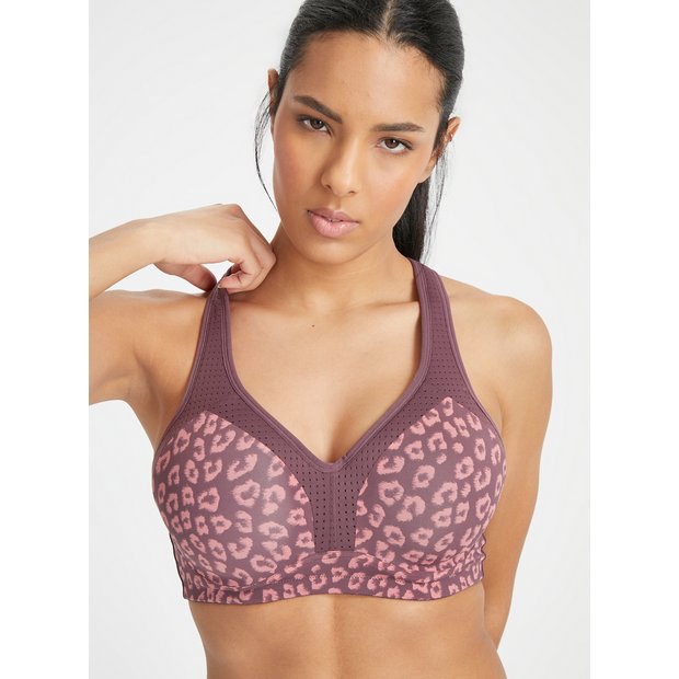 Buy Active Mauve Animal Print High Support Sports Bra 40D, Bras