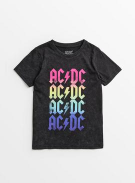 AC/DC Black Faded T-Shirt 