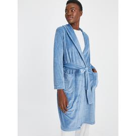 Blue Stripe Fleece Dressing Gown 