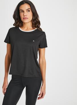 Active Black Twist Back T-Shirt XL