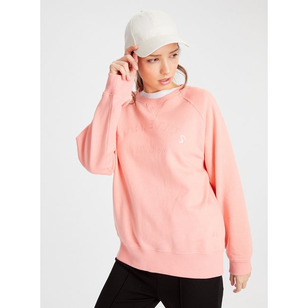 Pink hot sale slogan sweatshirt