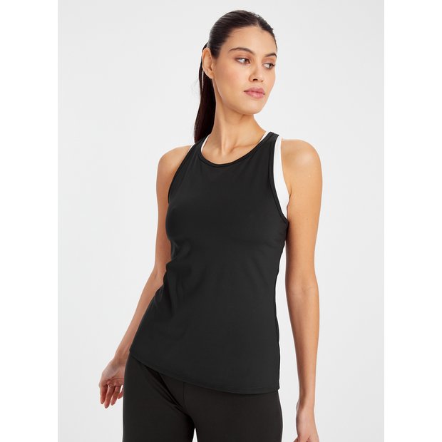 Buy Active Black Yoga Fitted Vest M, Sports tops