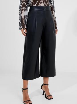 FRENCH CONNECTION Crolenda Pu Cropped Trousers 