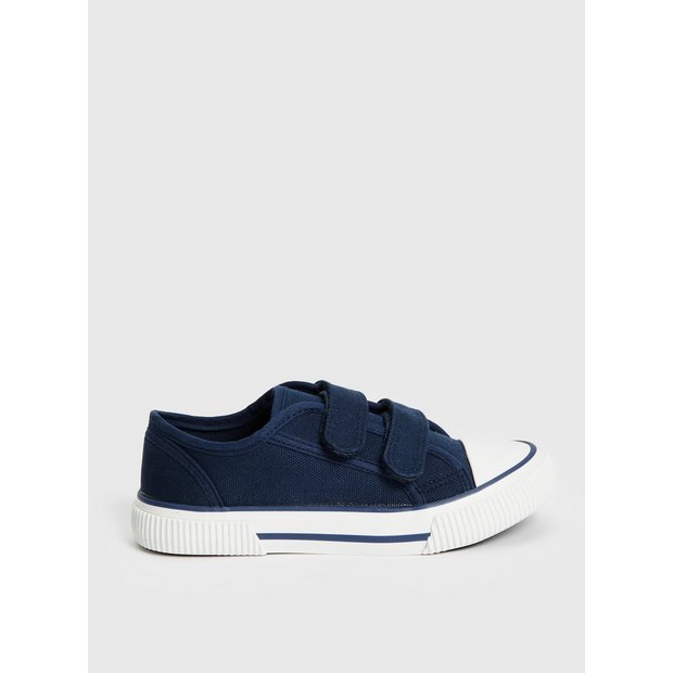 Buy Navy Twin Strap Canvas Trainers 10 Infant Trainers Tu
