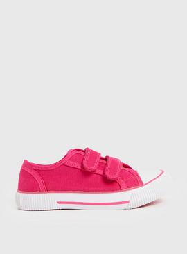 Double Strap Canvas Trainers 